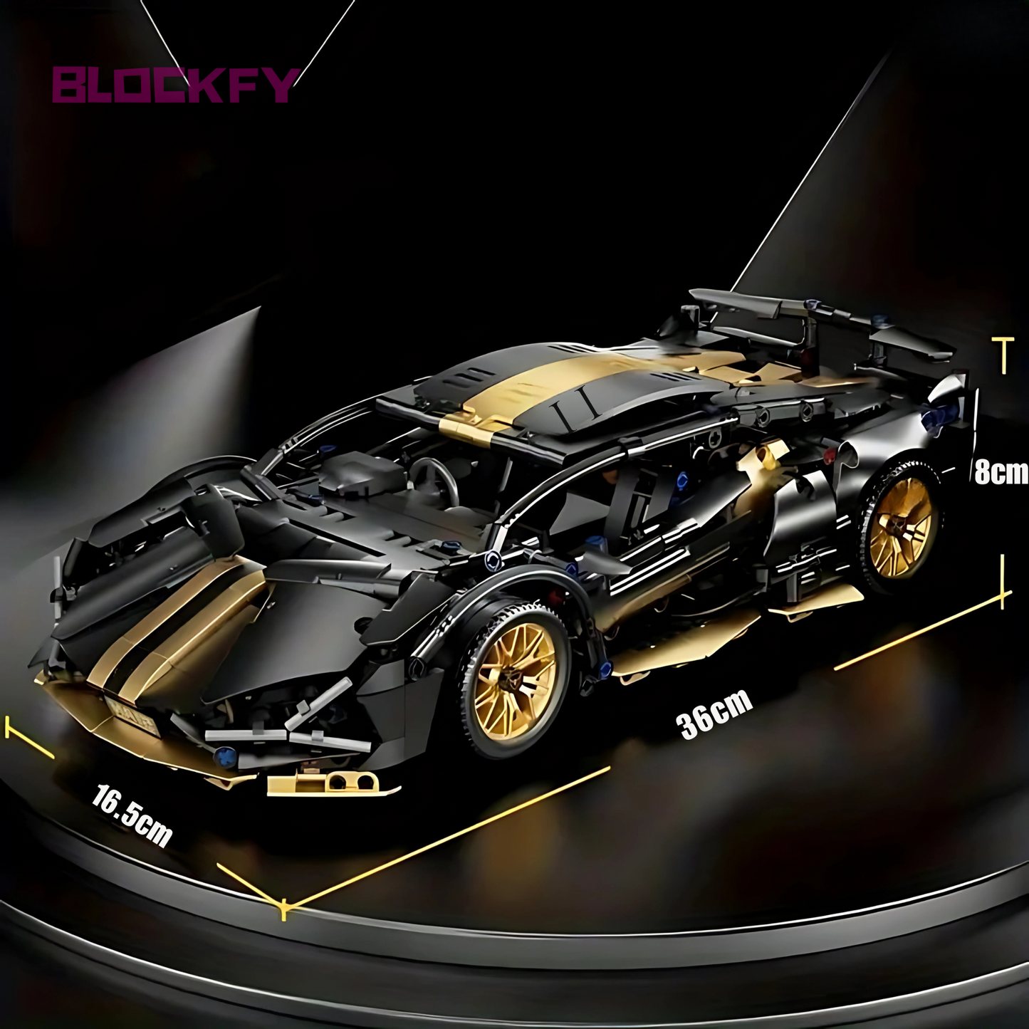 Gold Sports Car Blockfy™