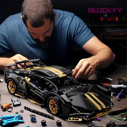 Gold Sports Car Blockfy™