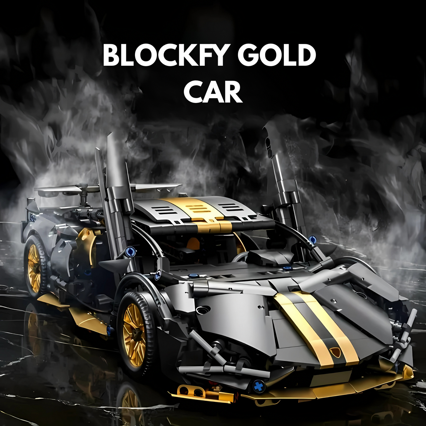 Gold Sports Car Blockfy™