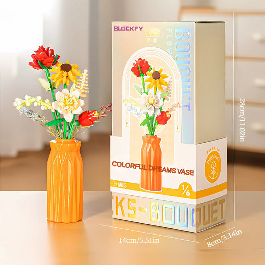 Colorful Dreams Vase Bouquet Blockfy™