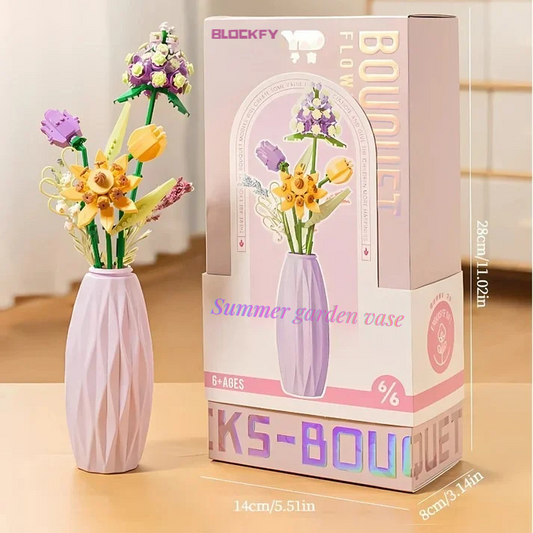 Summer Garden Vase Bouquet Blockfy™