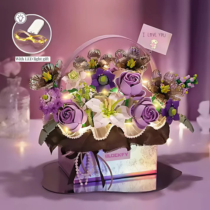 Purple Dreams Flower Bouquet Blockfy™
